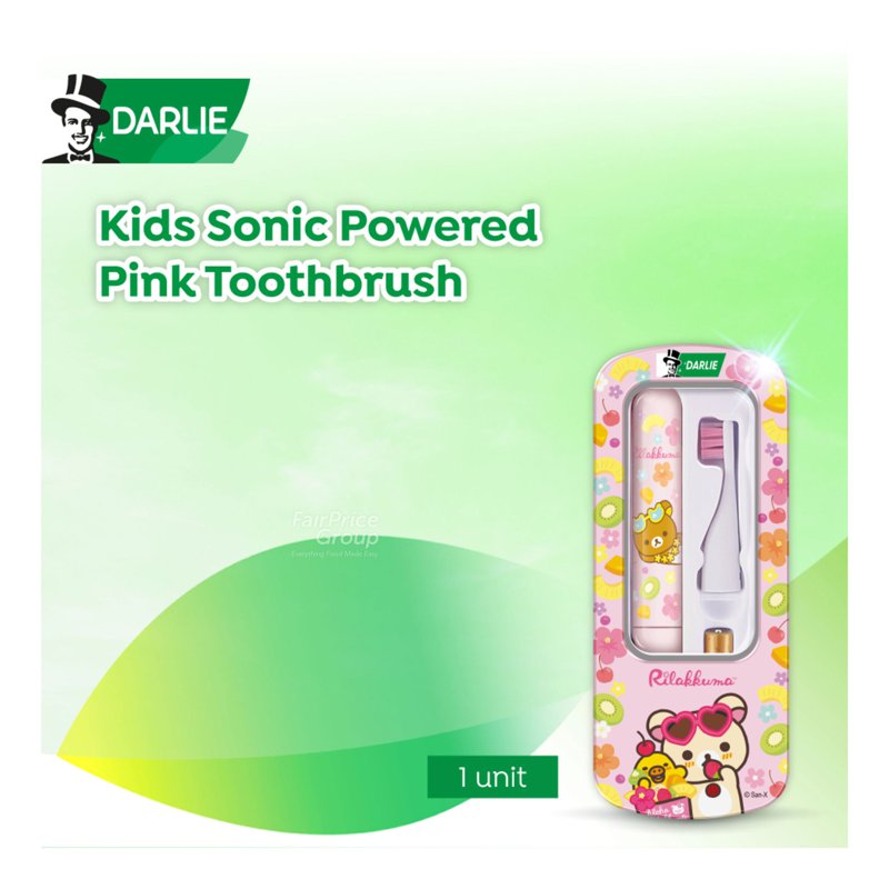 Darlie Sonic Power Kids Toothbrush - Rilakkuma - Pink 1 per pack