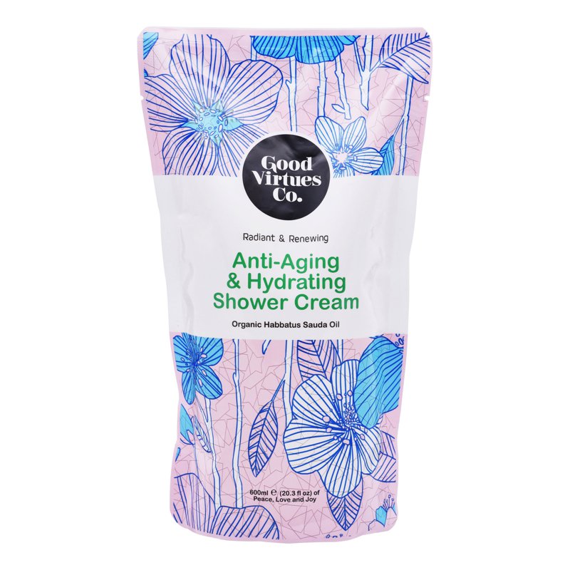 Good Virtues Co Shower Cream - Anti-Aging & Hydrating 600ml