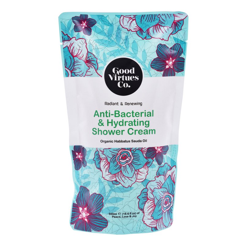 Good Virtues Co. Shower Cream Refill-Antibacterial & Hydrating 550ml