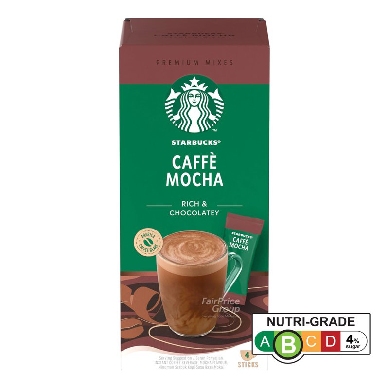 Starbucks Instant Premium Mixes - Caffe Mocha 4 per pack