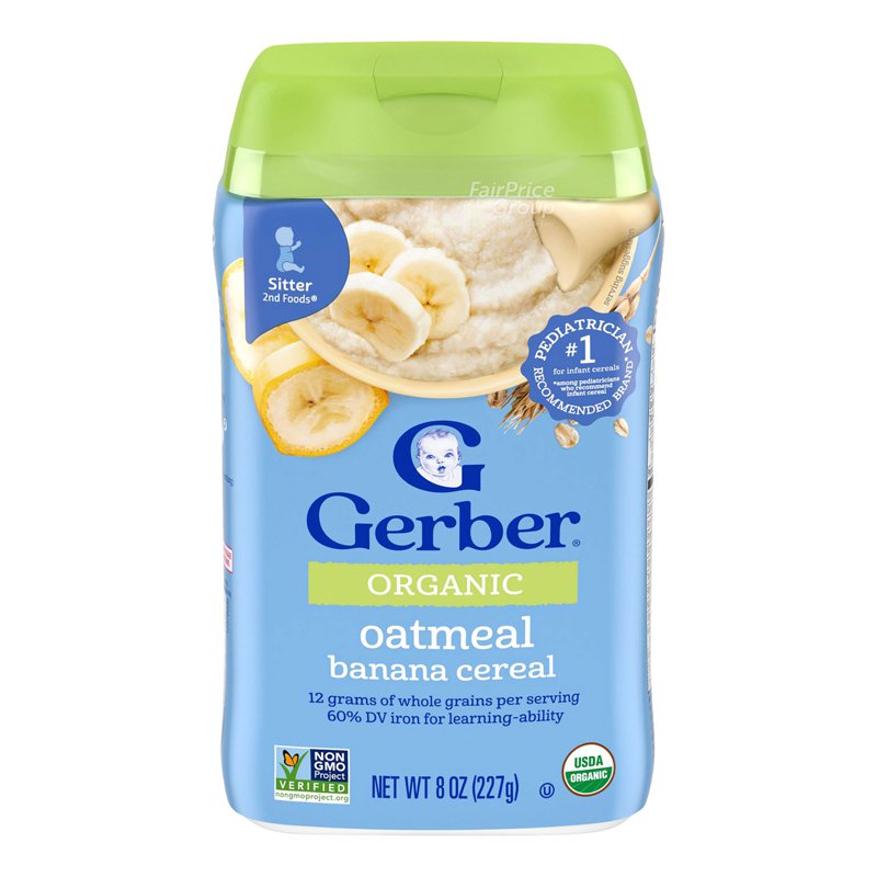 Gerber Organic Baby Cereal - Oatmeal Banana