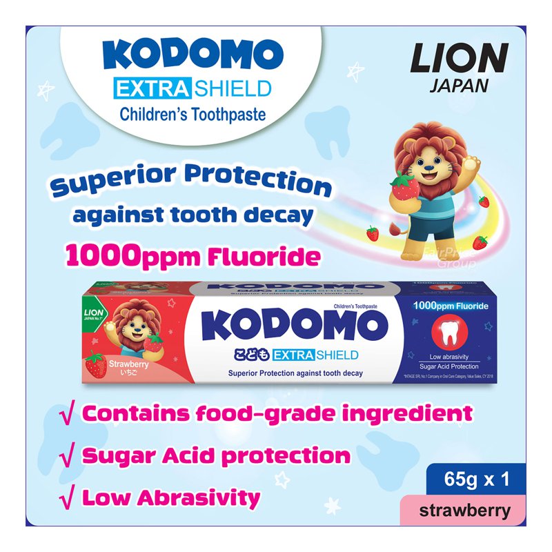 Kodomo Extra Shield Children's Toothpaste - Strawberry