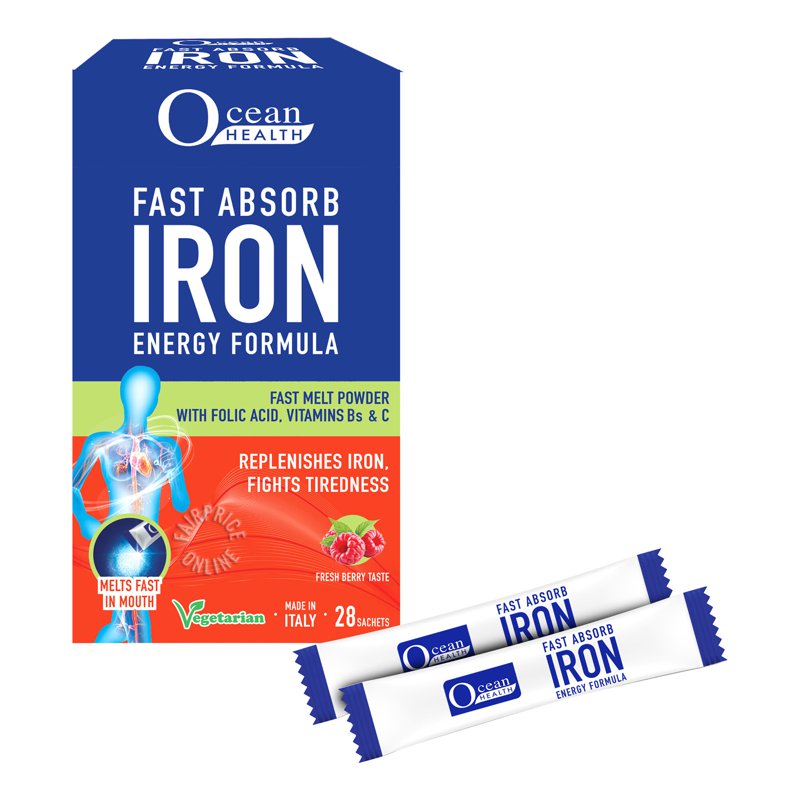 Ocean Health Fast Asorb Iron Energy Formula 28 per pack