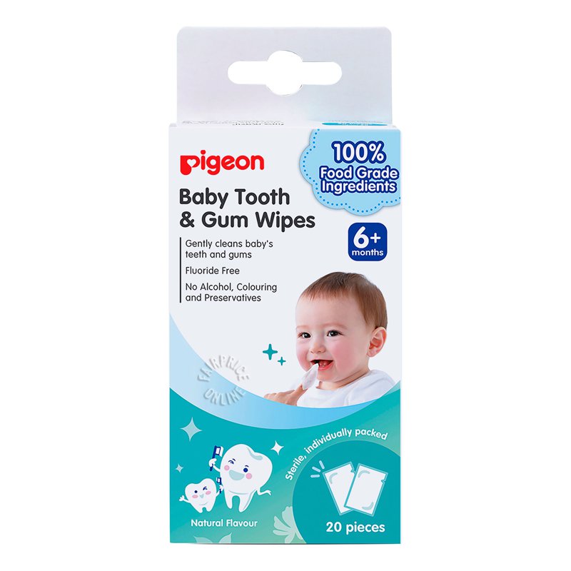 Pigeon Baby Tooth & Gums Wipes - Natural 20 per pack