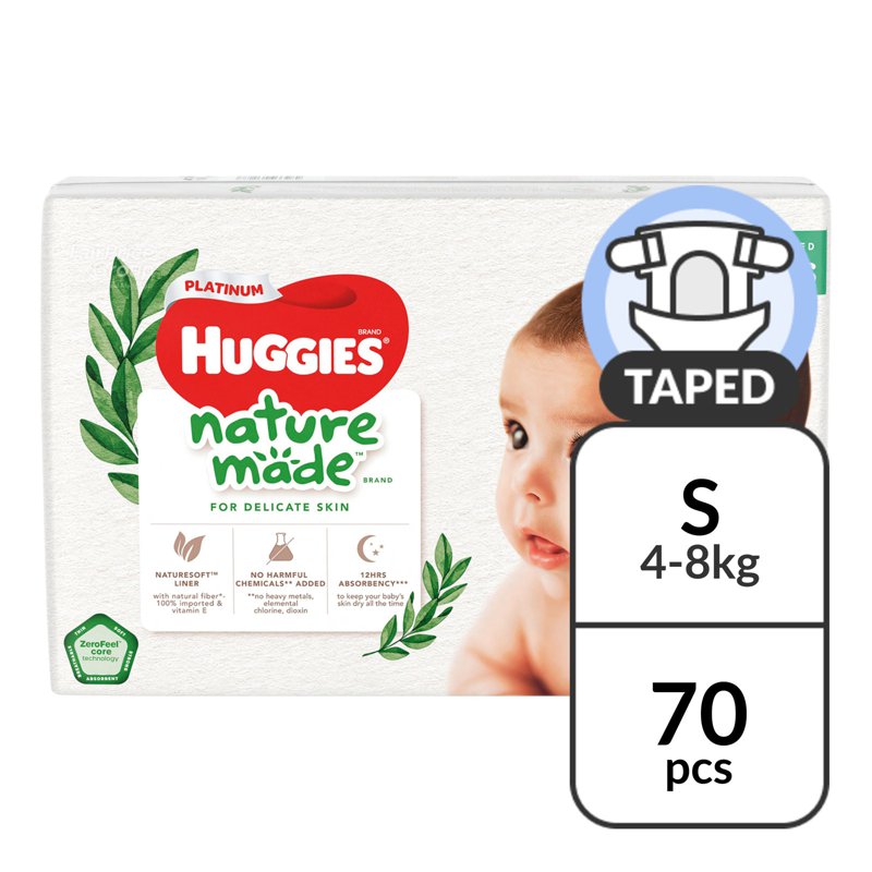 Huggies Baby Platinum Naturemade Tape Diapers