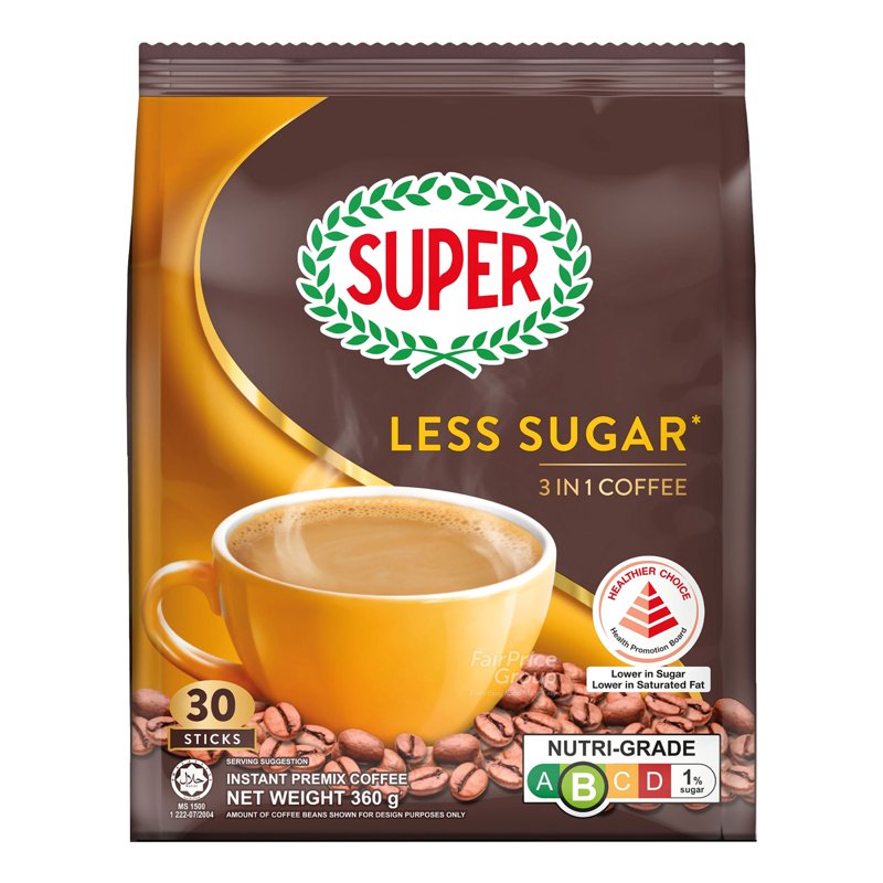 Super 3-In-1 Instant Coffee - Less Sugar
