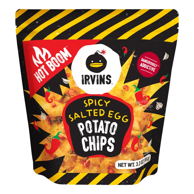IRVINS Salted Egg Potato Chips - Hot Boom