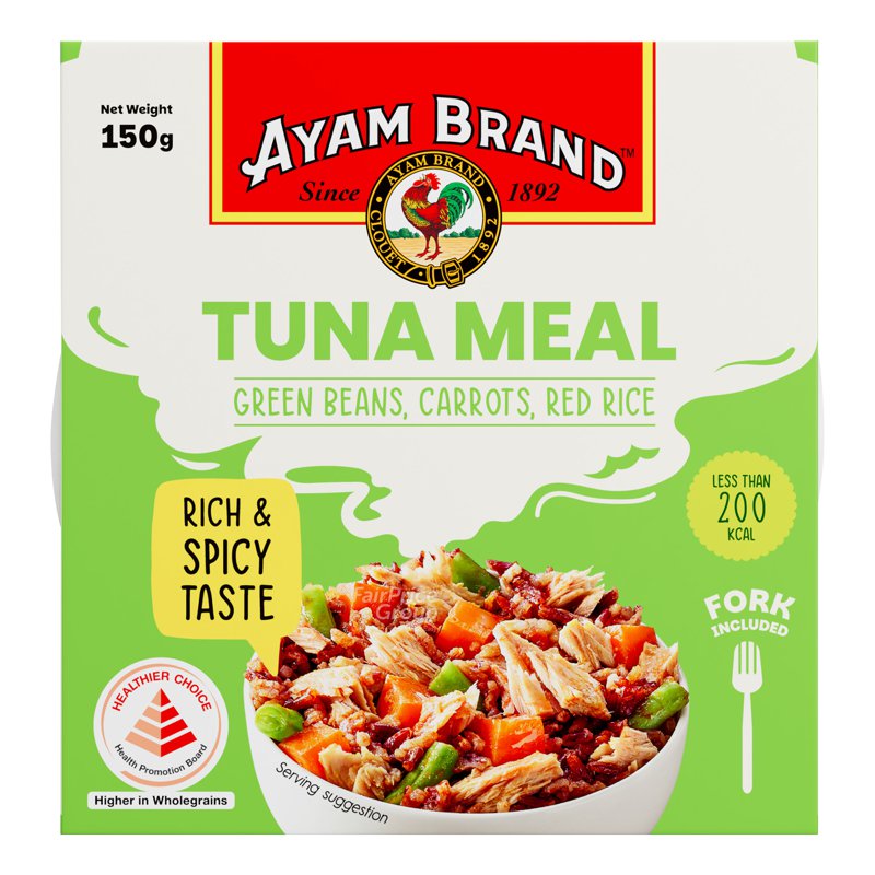 Ayam Brand Tuna Light Meal - Green Beans- Carrots & Red Rice (Spicy)
