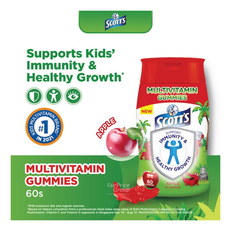 Scott's Multivitamin Gummies - Apple 60 per pack
