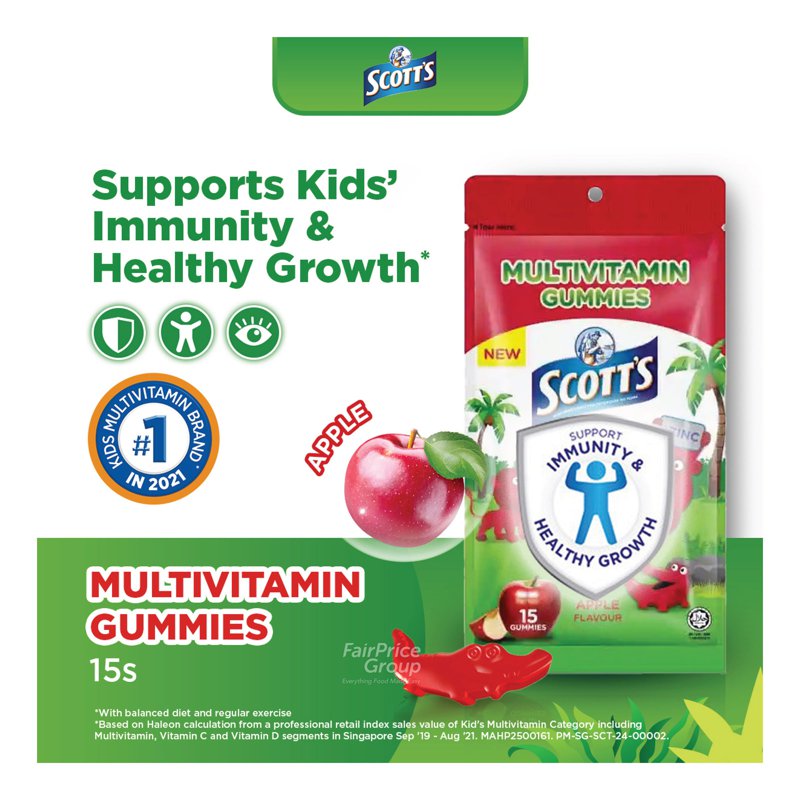 Scott's Multivitamin Gummies - Apple 15 per pack