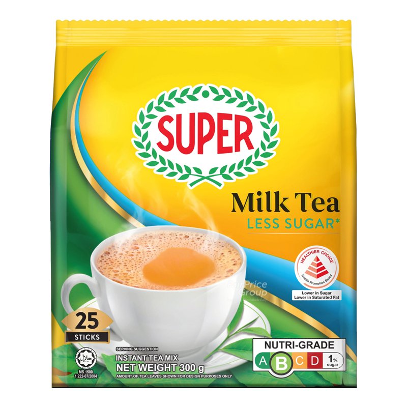 Super 3 in 1 Instant Milk Tea - Less Sugar 25 per pack
