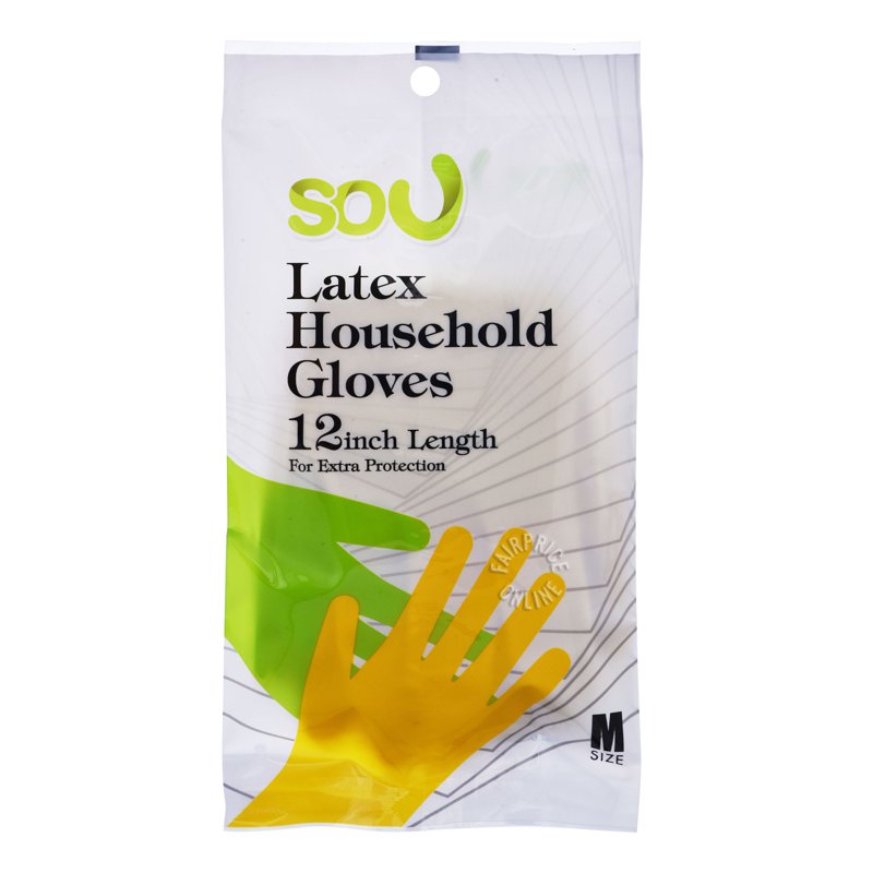 Sou So Latex Household Gloves - 12Inch (M) 1 per pack