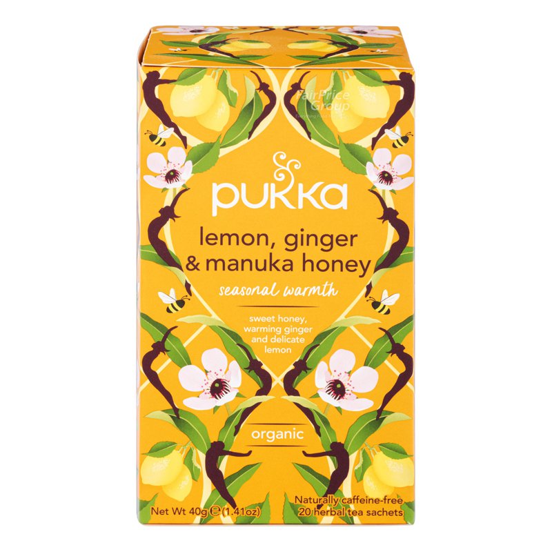 Pukka Herbal Tea Bags - Lemon, Ginger & Manuka Honey 20 per pack