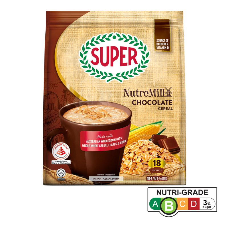 Super NutreMill Instant Cereal - Chocolate 18 per pack