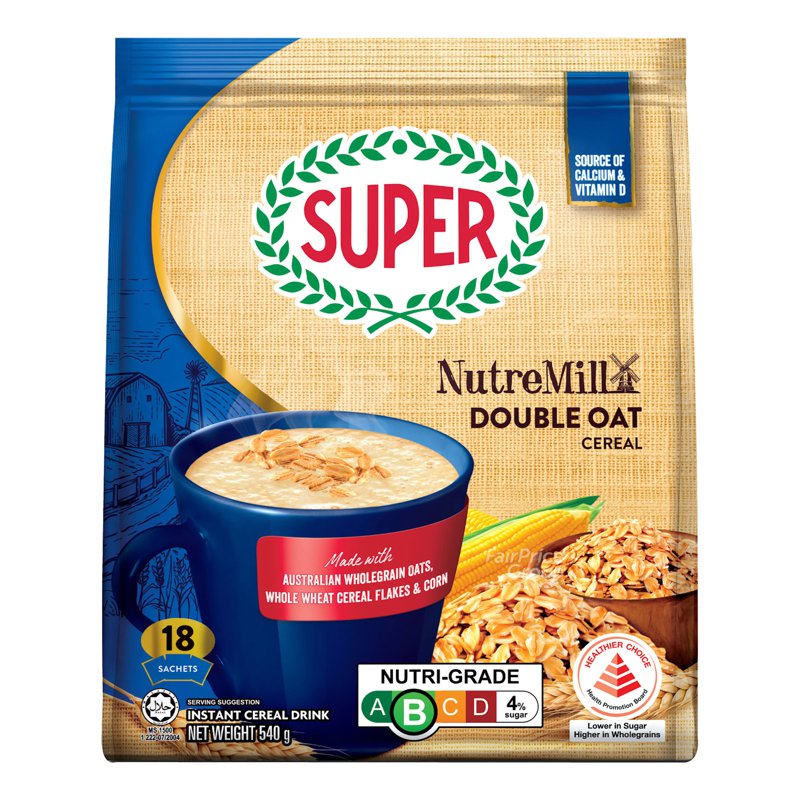Super NutreMill Instant Cereal - Double Oat 18 per pack