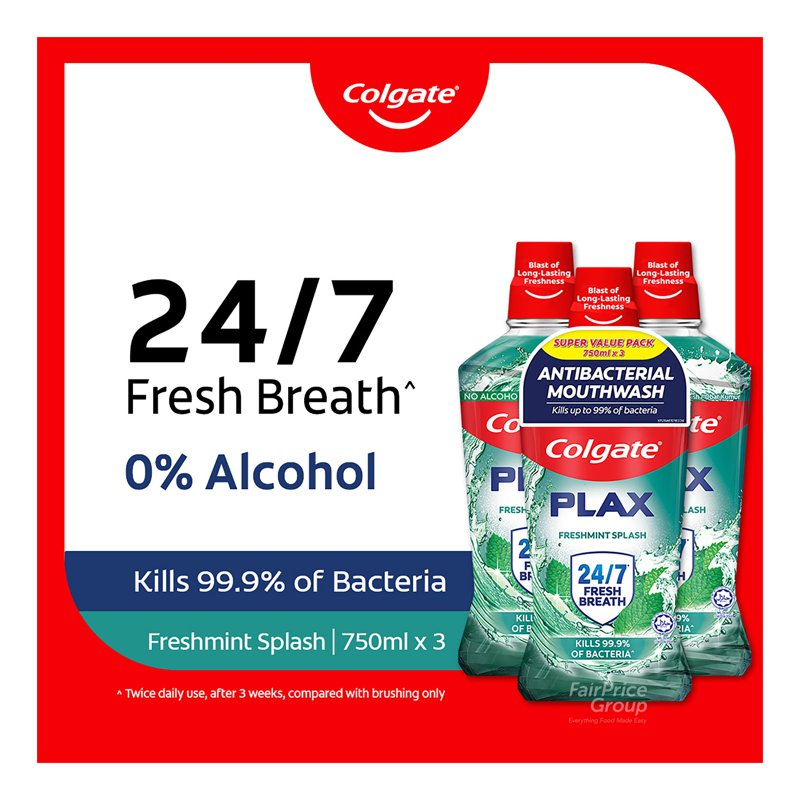 Colgate Plax Mouthwash - Freshmint Splash