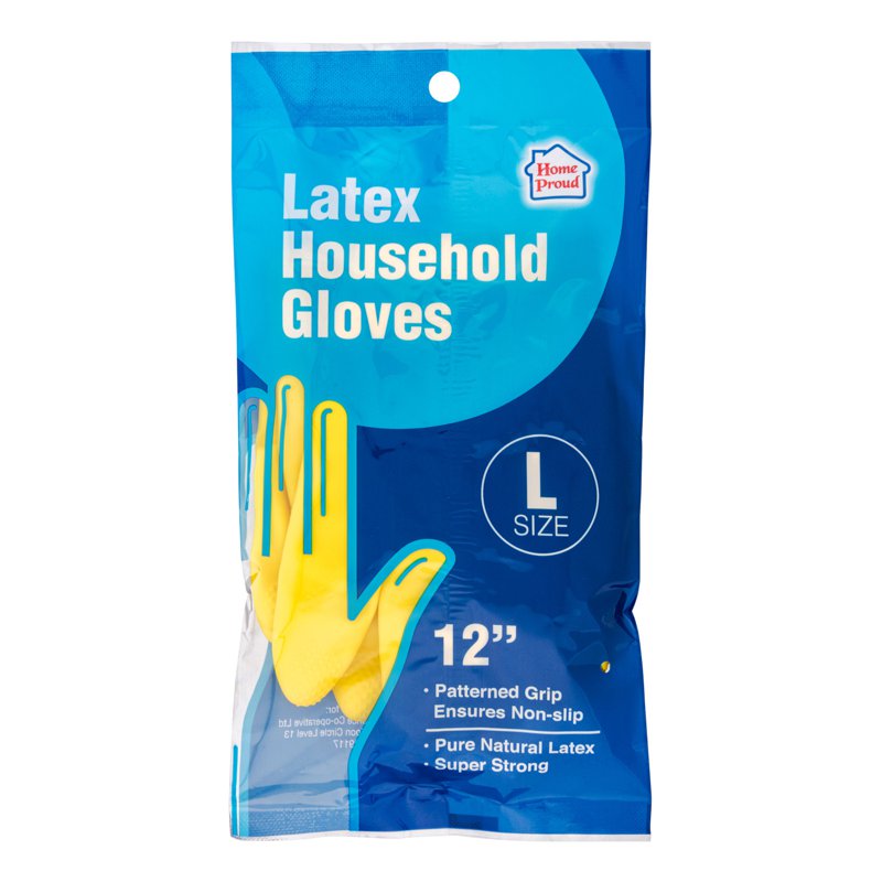 HomeProud Latex Household Gloves - L 1 per pack