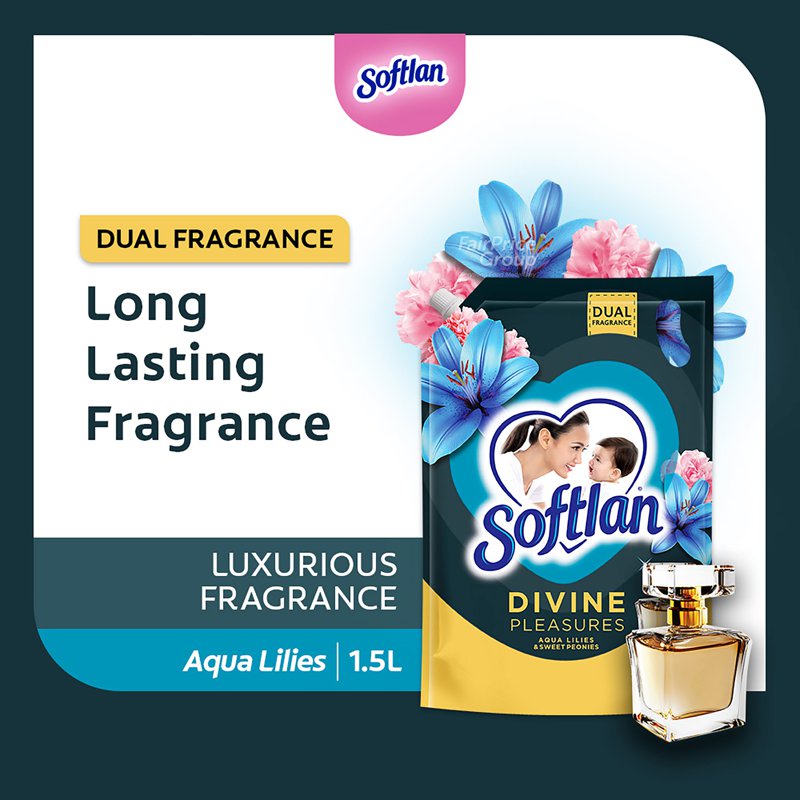 Softlan Fabric Softener Refill - Aqua Lilies & Sweet Peonies