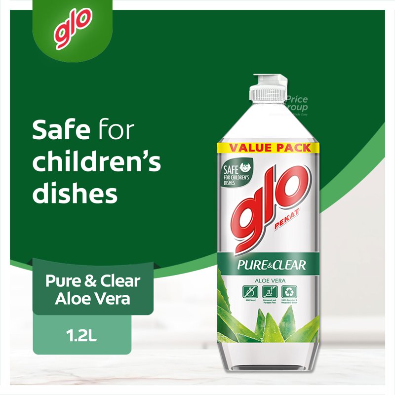 Glo Pure & Clear Dishwashing Liquid - Aloe Vera
