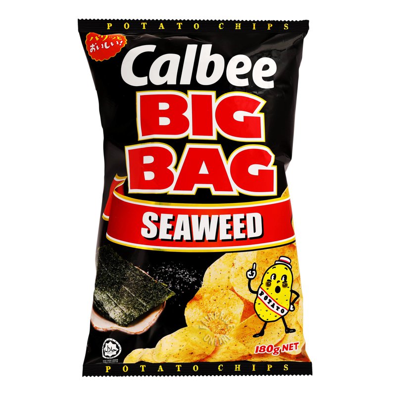 Calbee Big Bag Potato Chips - Seaweed