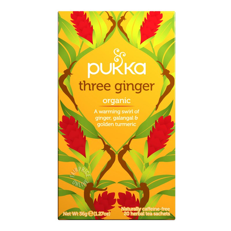 Pukka Herbal Tea Bags - Three Ginger 20 per pack