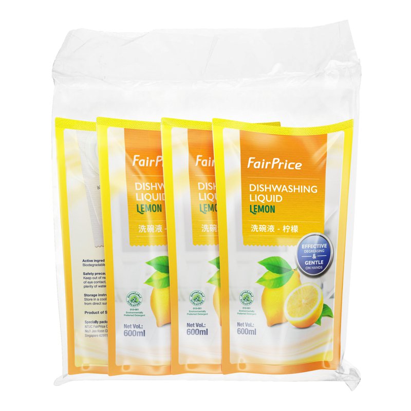 Fairprice Dishwashing Liquid Detergent Refill - Lemon