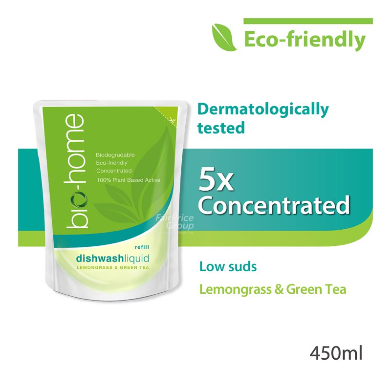 Bio-Home Dishwashing Liquid Refill - Lemongrass & Green tea