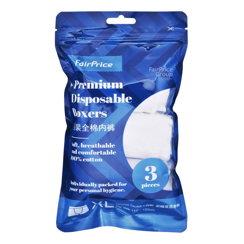 FairPrice Premium Disposable Boxers - XL 3 per pack