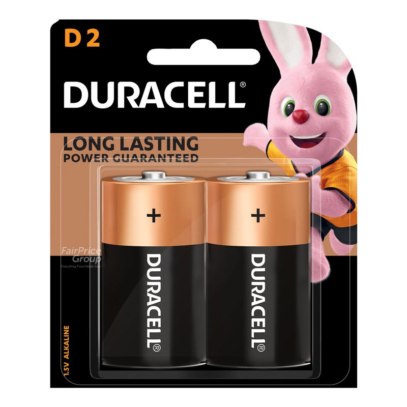Duracell Alkaline D2 2 per pack