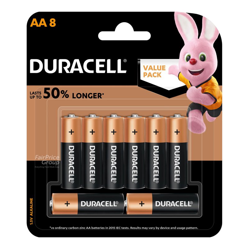 Duracell Alkaline AA 8 per pack