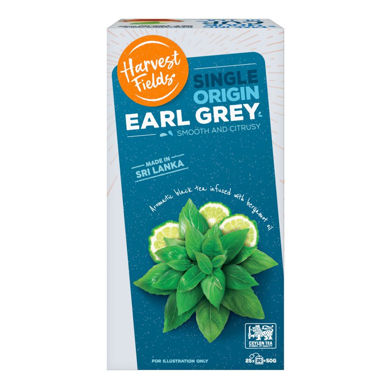 Harvest Fields Single Origin Tea Bags - Earl Grey
