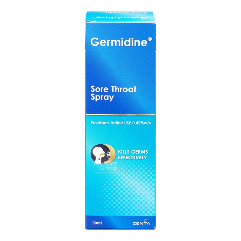 GERMIDINE Povidone Iodine Sore Throat Spray