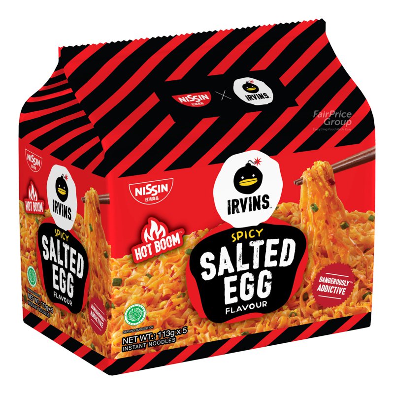 Nissin Irvins Packet Noodles - Spicy Salted Egg