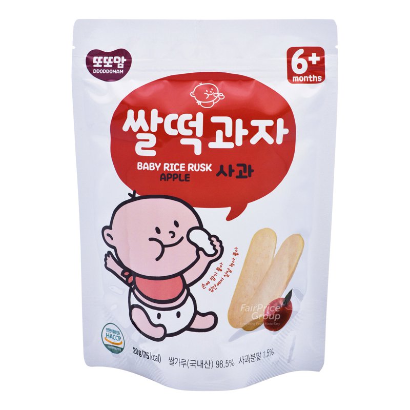 DDODDOMAM Baby Rice Rusk - Apple
