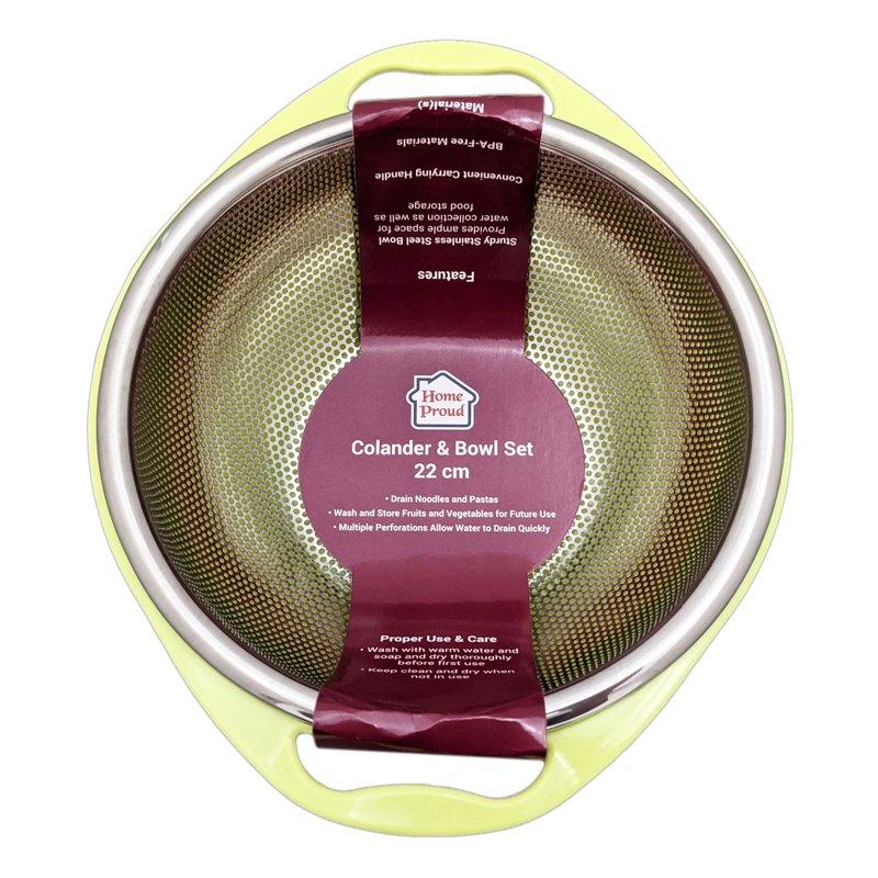 Home Proud Colander & Bowl Set - 22cm 1 per pack