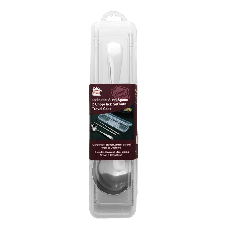 Home Proud Stainless Steel Spoon & Chopstick Set 1 per pack