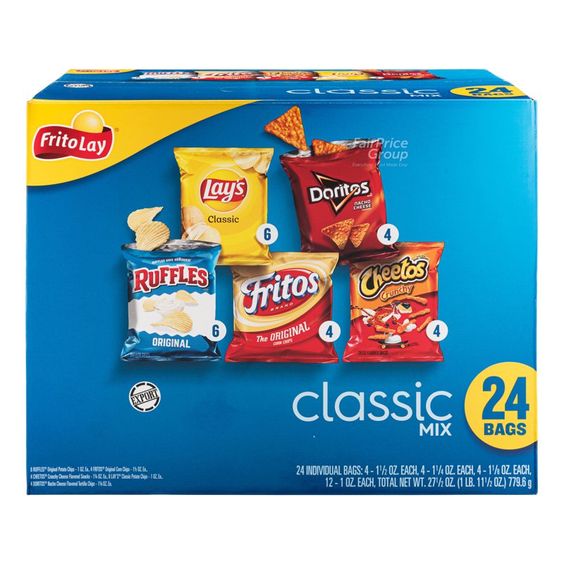 Lay's Potato Chips - Variety Classic Mix 24 per pack