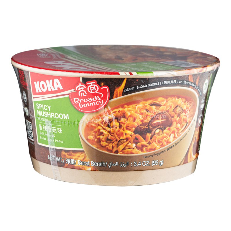Koka Broad Noodle Bowl - Spicy Mushroom