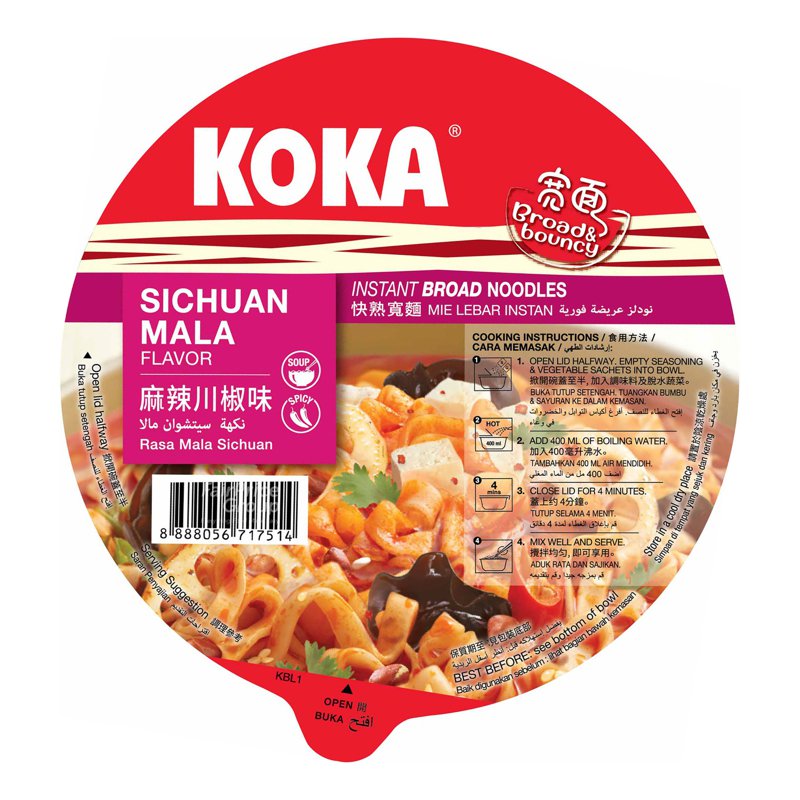 Koka Broad Noodle Bowl - Sichuan Mala
