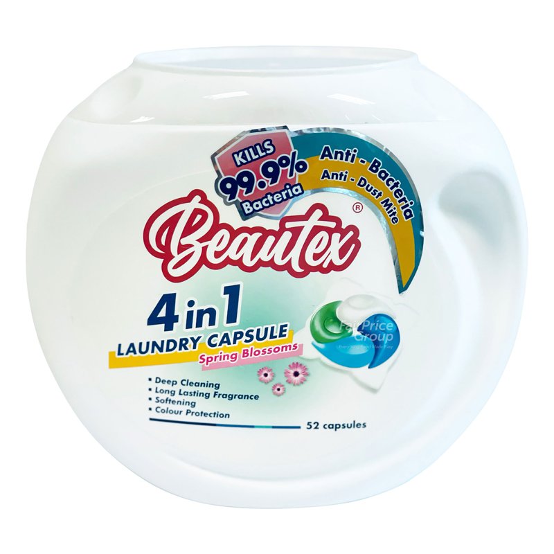 Beautex 4 in 1 Laundry Capsule - Spring Blossoms 52 per pack