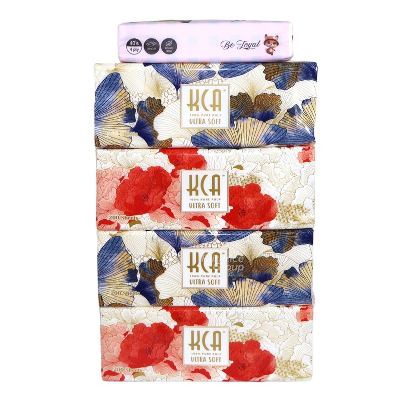 KCA Soft Pack Facial Tissue 4 x 200 per pack