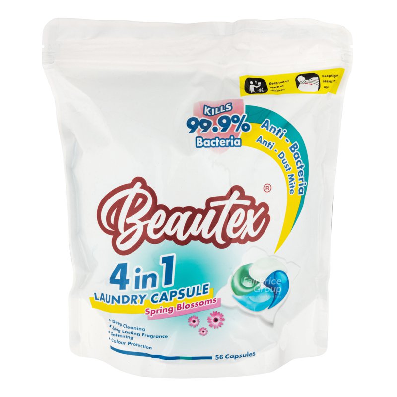 Beautex 4 in 1 Laundry Capsule Refill - Spring Blossoms 56 per pack