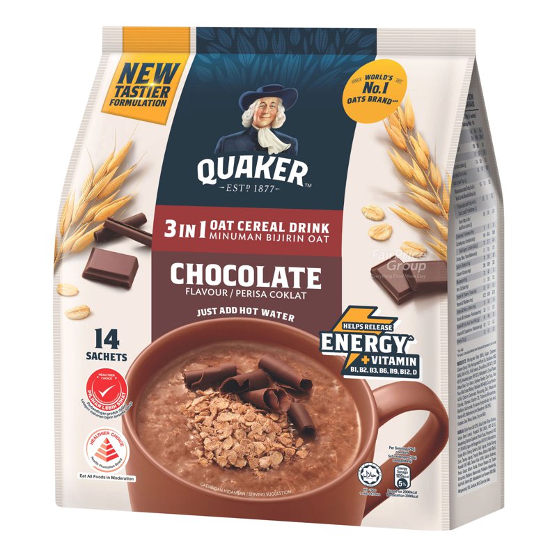 Quaker Oats - 3 in 1 Chocolate Oat Cereal Drink