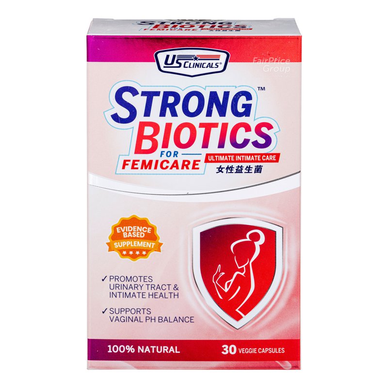 US Clinicals Strong Biotics for Femicare 30 per pack