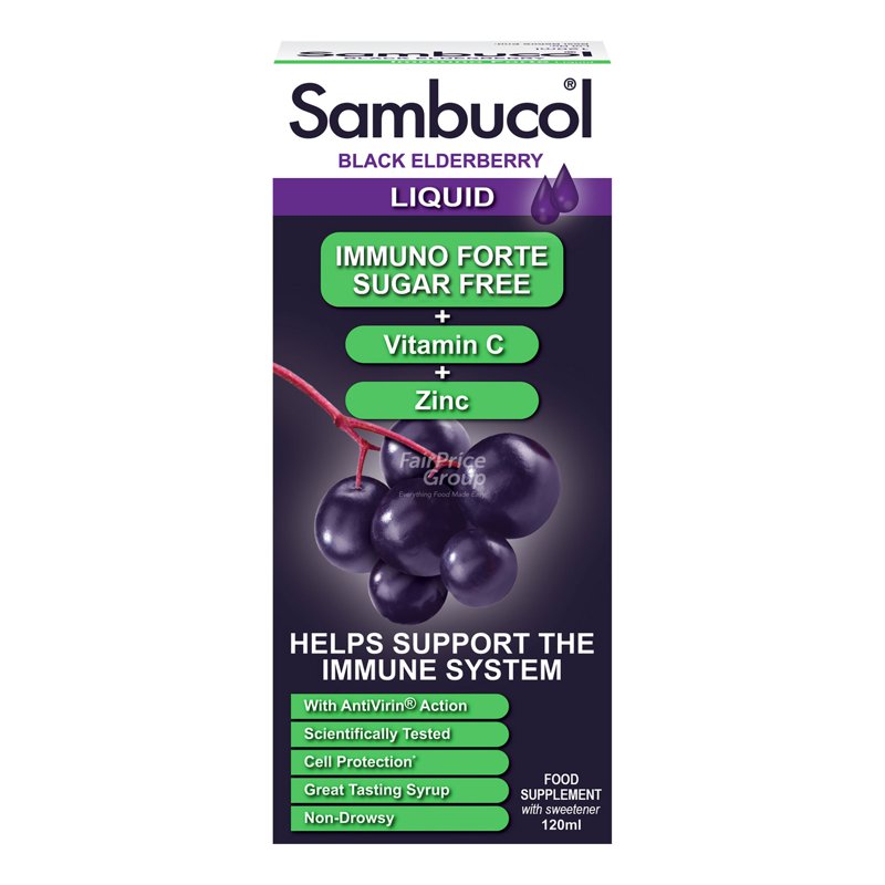 Sambucol Food Supplement Sugar Syrup - Black Elderberry