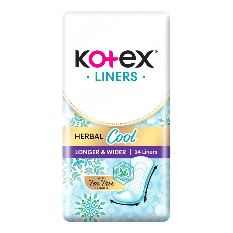 Kotex Herbal Cool Liners - Longer & Wider 24 per pack