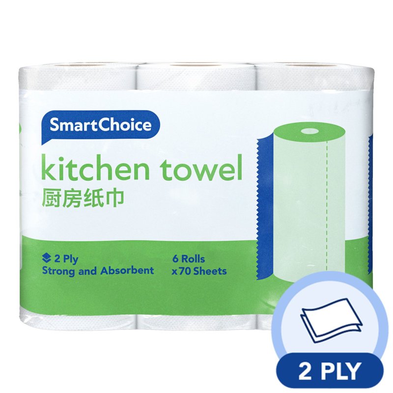 SmartChoice Kitchen Towels 6 x 70 per pack