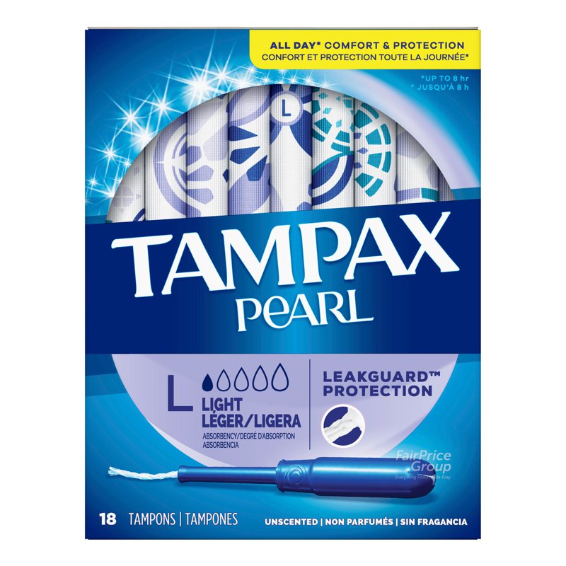 Tampax Pearl Tampons - Light 18 per pack