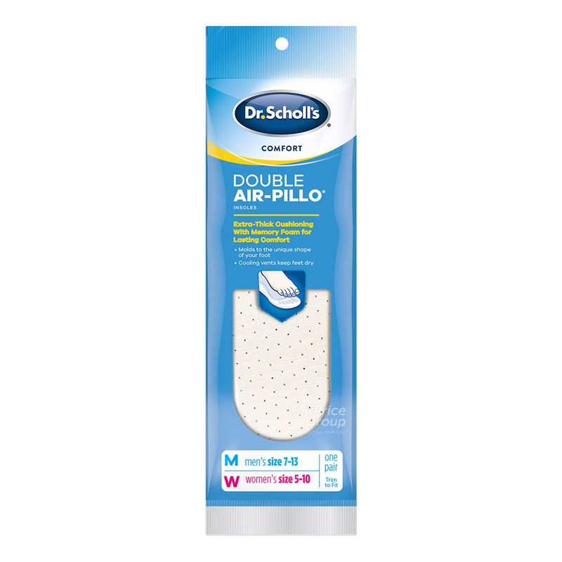 Dr. Scholl's Comfort Double Air Pillo Insoles - Extra Thick 1 per pack