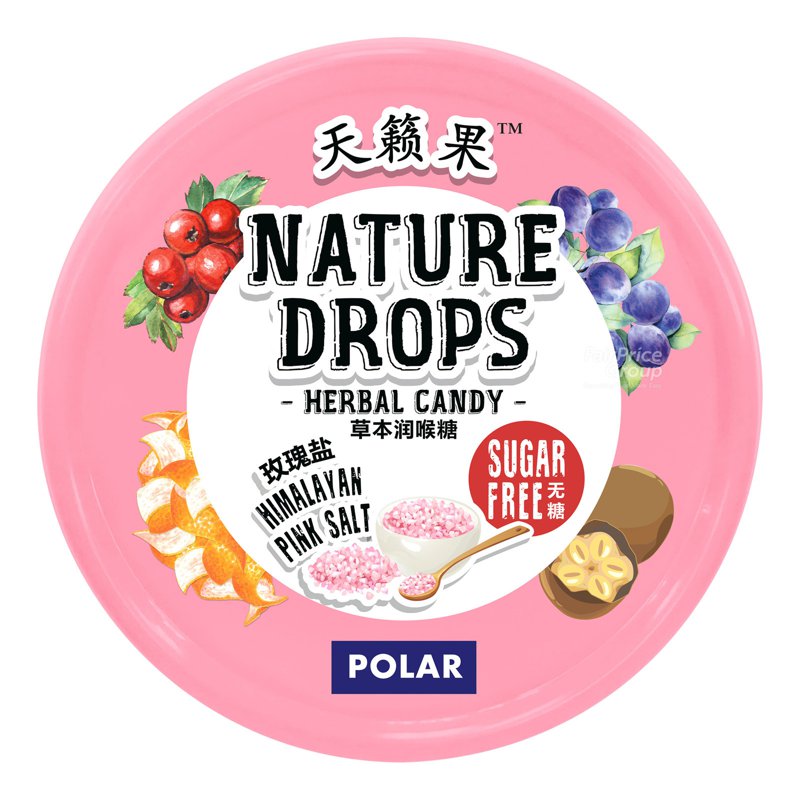 POLAR NATURE DROPS Herbal Candy - Himalayan Pink Salt